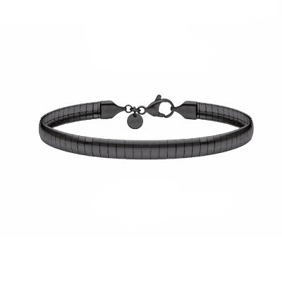 Bracciale Uomo Liu Jo Acciaio Nero Semirigido MLJ608
