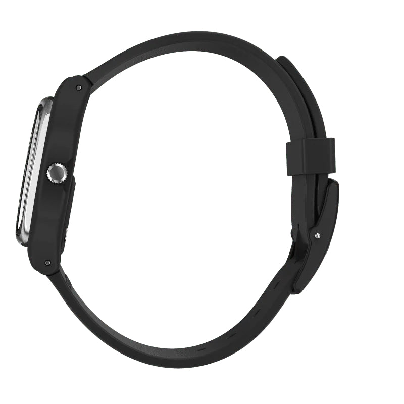 Orologio Uomo Bambino Swatch Bioceramic Nero Quarzo Solo Tempo Numeri SO28B100