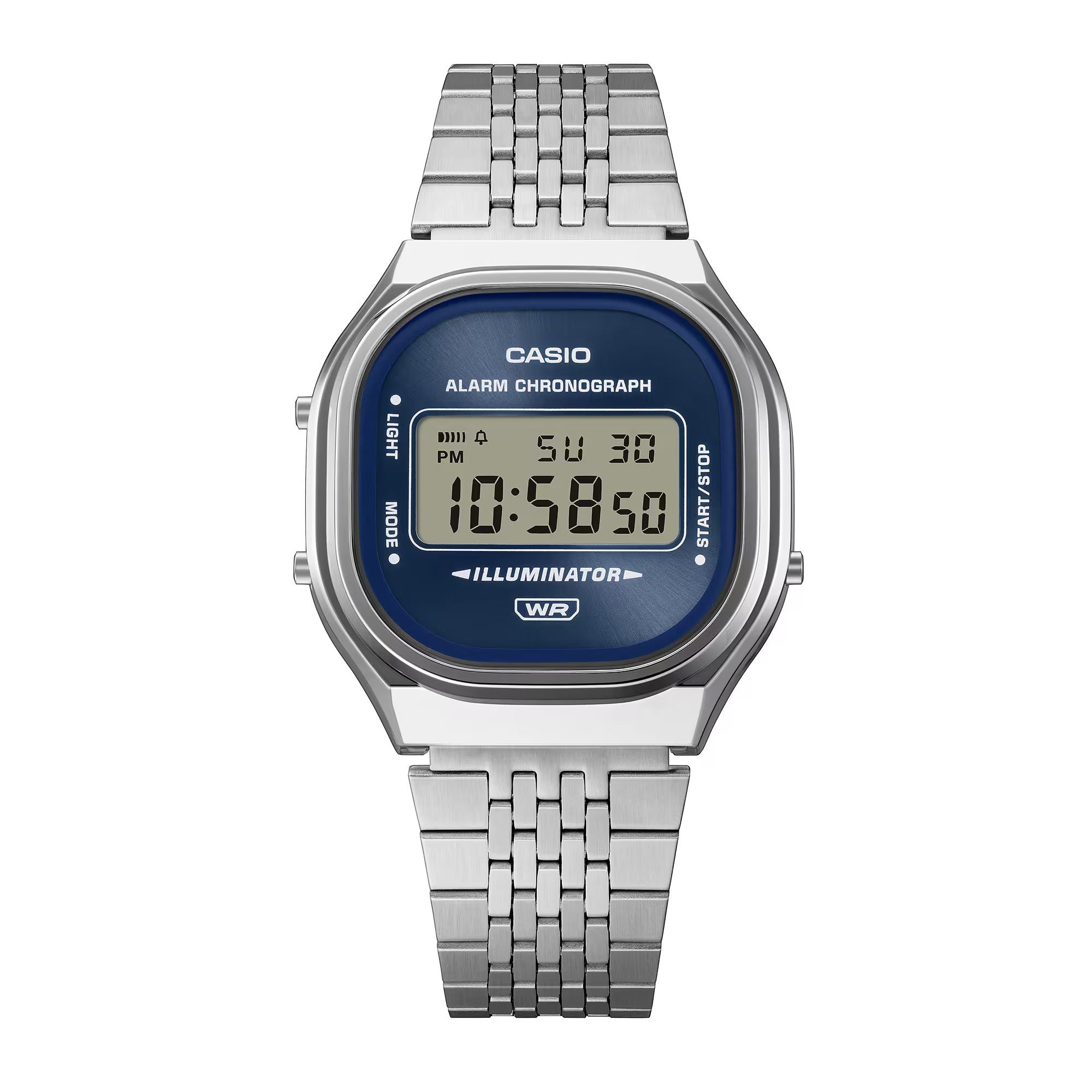 Orologio Unisex Casio Vintage Acciaio Quarzo Digitale Blu A140WE-2AEF