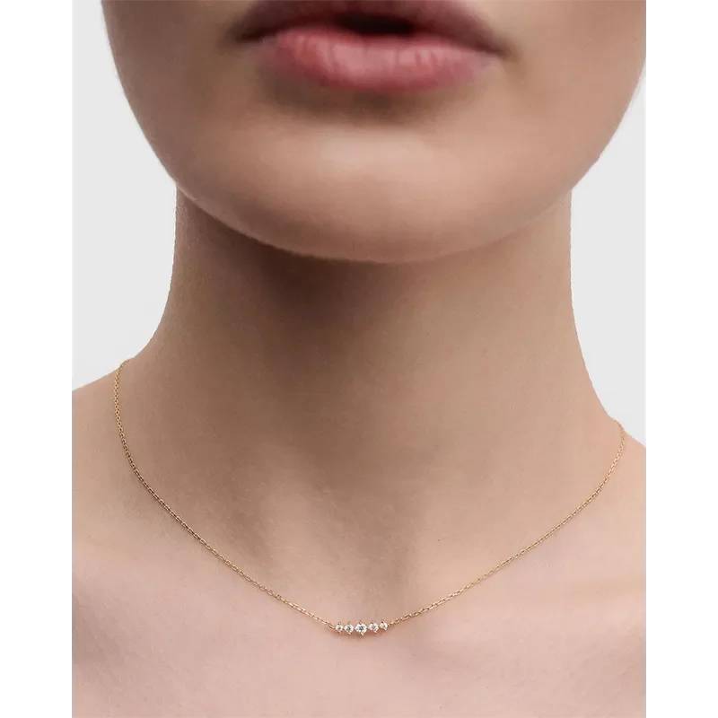 Collana Donna PDPaola Argento 925 Dorato Estela zirconi bianchi CO01-B61-U