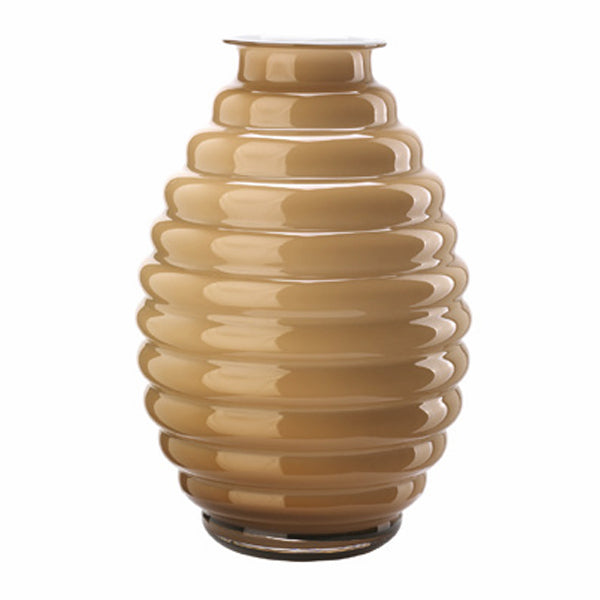 Vaso Cristallo Onlylux Anelli Opale Fumè Altezza 39 cm OL03009