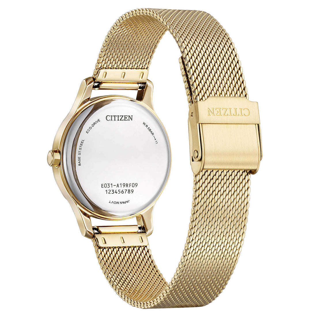 Orologio Donna Citizen Eco Drive Acciaio Dorato Maglia Milano Madreperla EM0892-80D