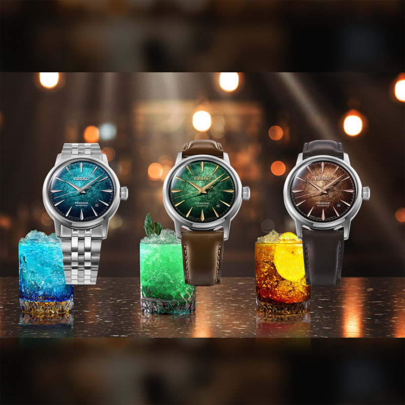 Orologio Uomo Seiko Presage Emerald Mist Cocktail Time Blu HCB001J1