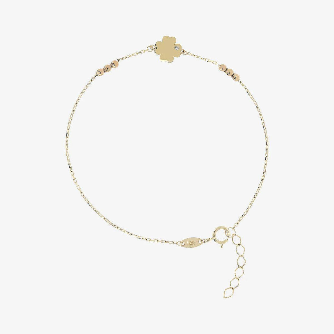 Bracciale Donna Milor Gold 9 KT Quadrifoglio Biglie Zircone WSGD90297.YG
