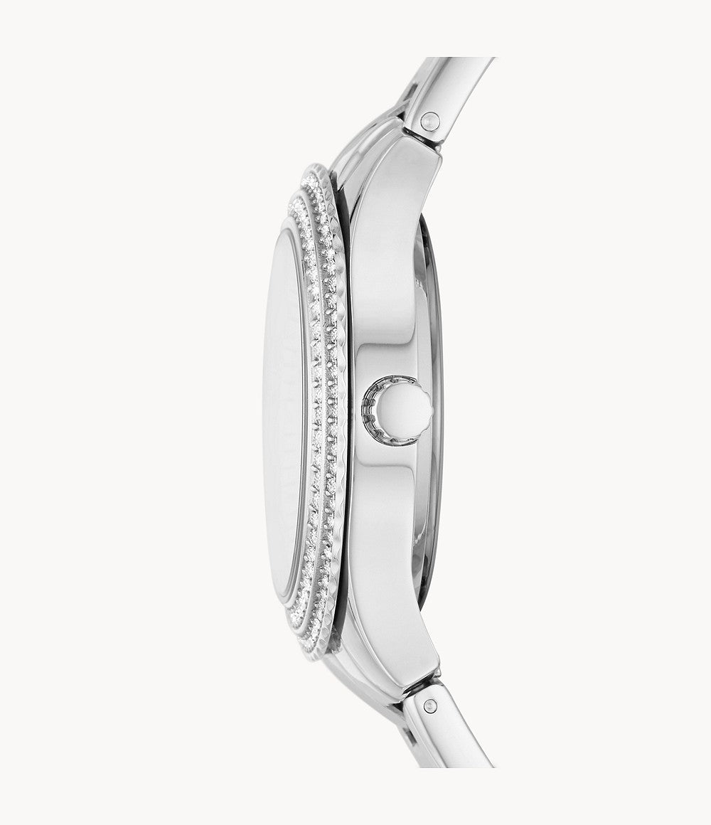 Orologio Donna Fossil Quarzo Solo Tempo Madreperla Zirconi Data ES5137