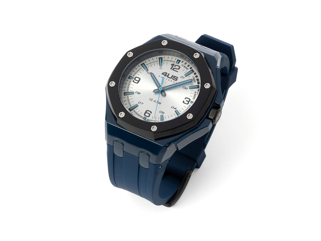 Orologio Uomo 4US Cesare Paciotti Quarzo Solo Tempo Gomma Blu T4ST422