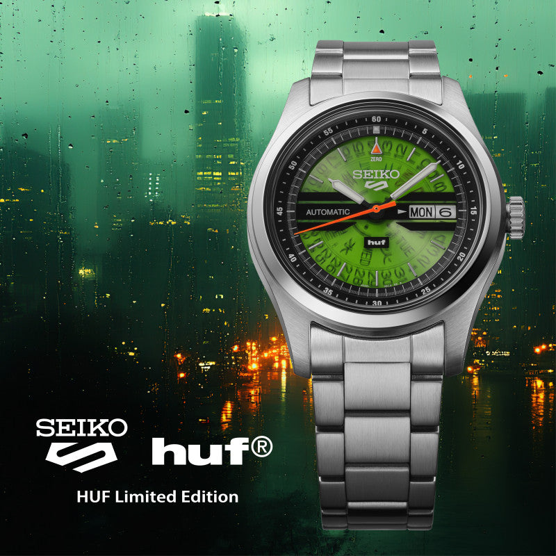 Orologio Uomo Seiko 5 HUF Edizione Limitata Acciaio Verde SRPM09k1