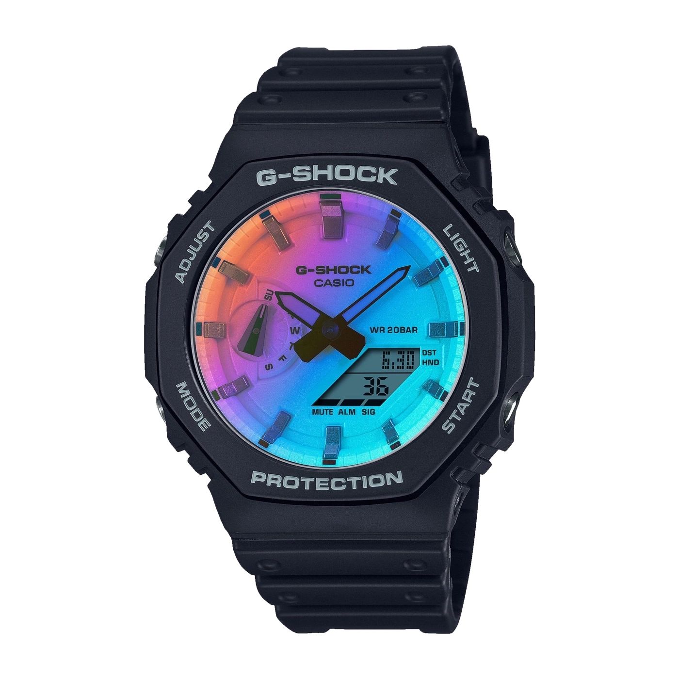 Orologio Uomo Casio G-Shock Multicolore Nero GA-2100SR-1AER