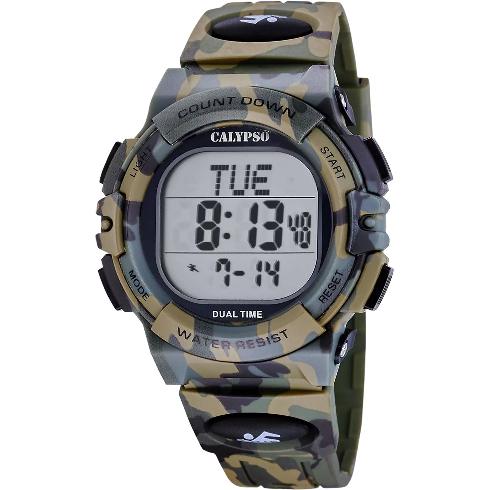 Orologio Uomo Calypso Digitale Gomma Militare K6073/4