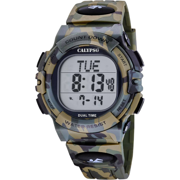 Orologio Uomo Calypso Digitale Gomma Militare K6073/4