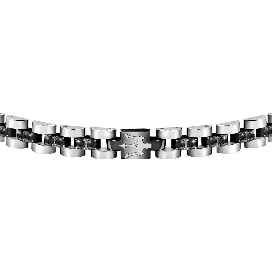 Bracciale Uomo Acciaio Maserati  e zirconi  Neri JM420ATJ02