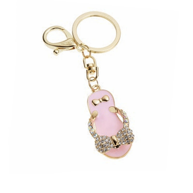 Portachiavi Ottaviani Infradito Dorato Strass Smalti Doppiogancio 52412