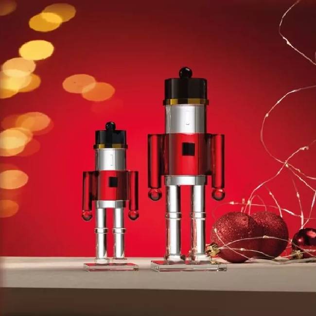 Scultura Ottaviani Cristallo Lucido Soldatino Schiaccianoci 22cm 800427G