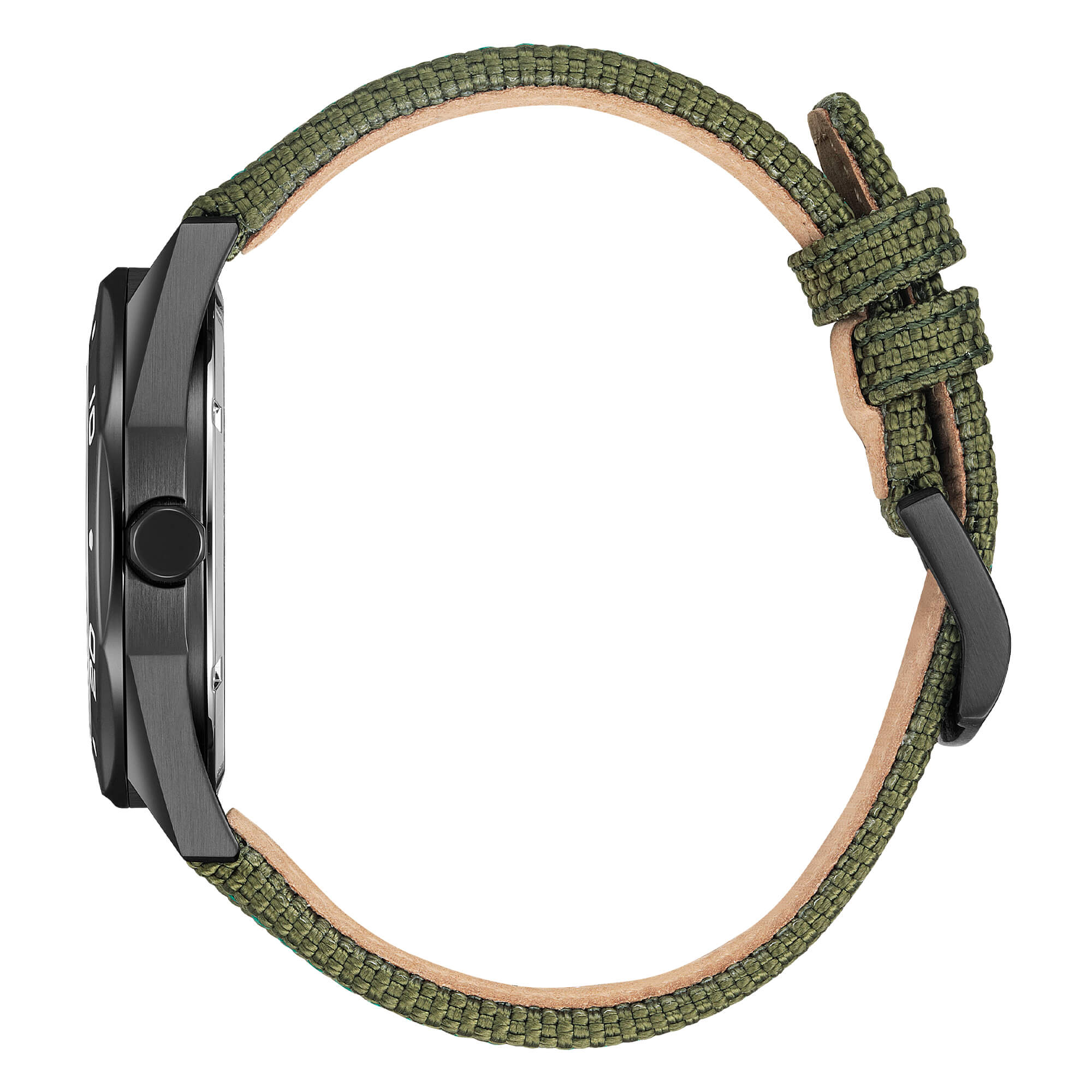 Orologio Uomo Citizen Verde Militare Eco-Drive Solo Tempo Acciaio Data BM7635-01X