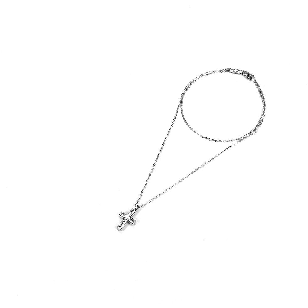 Collana Uomo 4US Cesare Paciotti Acciaio Croce Con Logo 4UCL2862