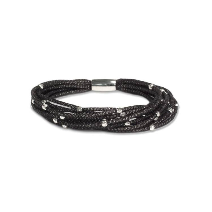 Bracciale Donna Venere Argento 925 Filato Metallico Nero BR-VENERE04A