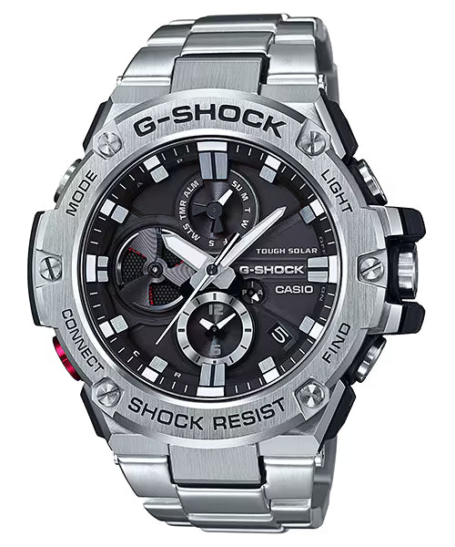 Orologio Uomo Casio Nero Carica Solare Analogico Bluetooth GST-B100D-1AER