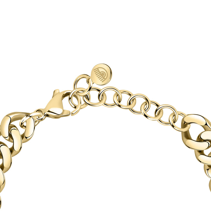 Bracciale Donna Chiara Ferragni Catena Groumette Dorato Zircone Verde