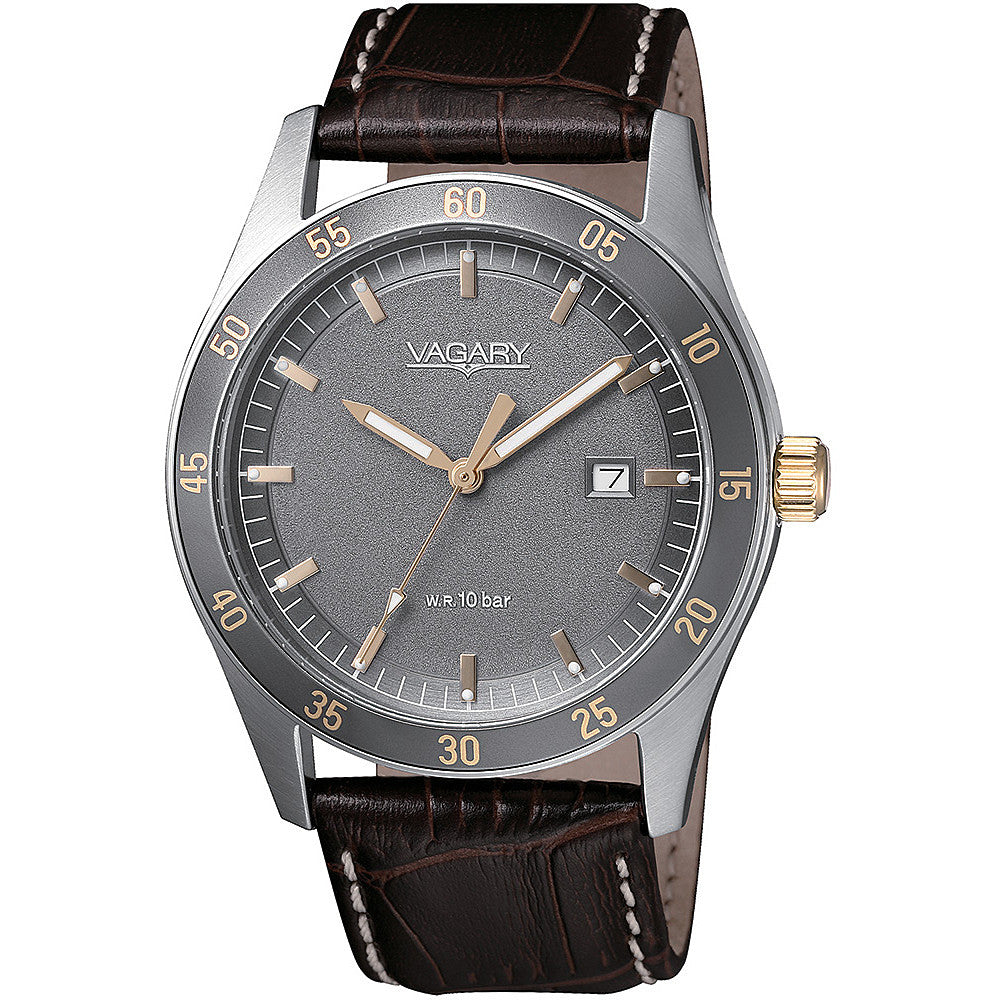 Orologio uomo Vagary By Citizen Rockwell cinturino Pelle IB8-119-60