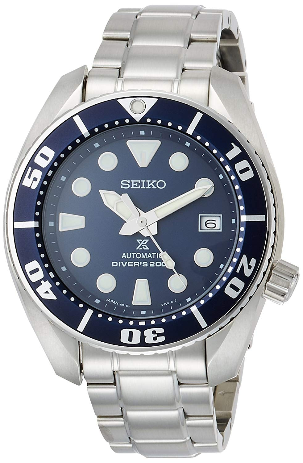 Orologio Uomo Acciaio Seiko Prospex  Automatico Data ghiera  blu