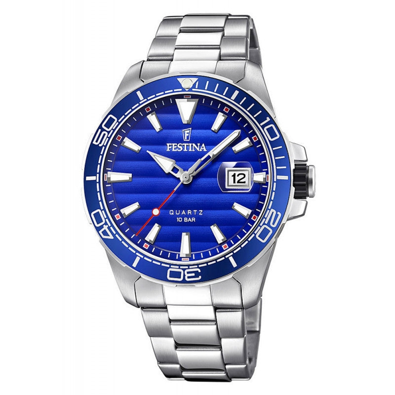 Orologio Uomo Festina Acciaio Quarzo Solo Tempo Blu Data F20360/1