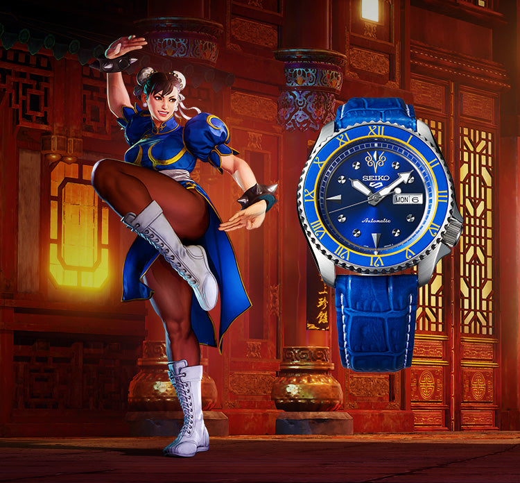 Orologio Unisex Seiko 5 Street Fighter Chun-LI Automatico Blu Limited Edition SRPF17K1
