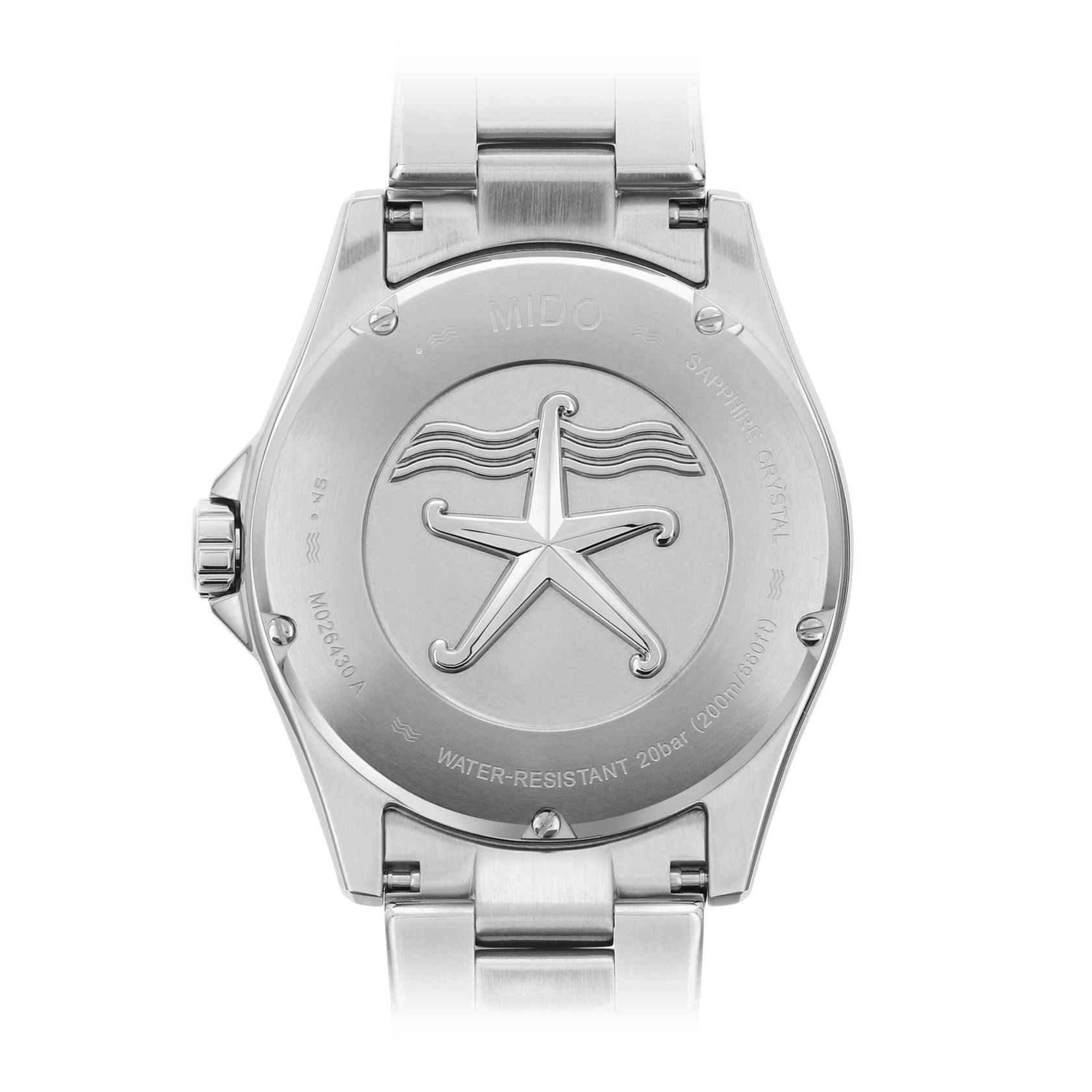 Orologio Uomo Mido Automatico Ocean Stars Doppia Data Nero M0284301105100