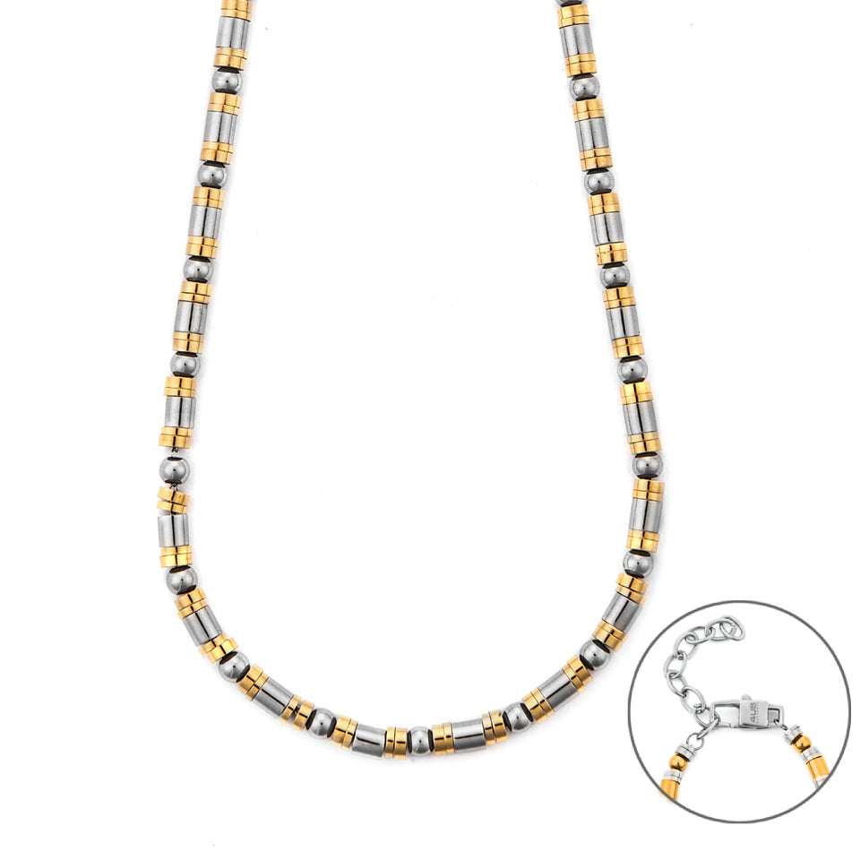 Collana Uomo 4US Cesare Paciotti Acciaio Biglie Dorate 4UCL7531