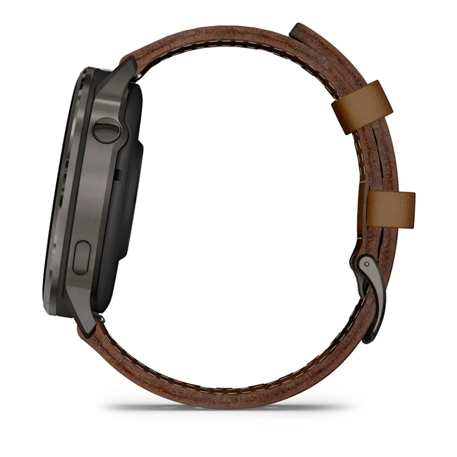 Orologio Garmin Smartwatch Venu 4 - 45 mm Pelle Marrone 010-03014-03