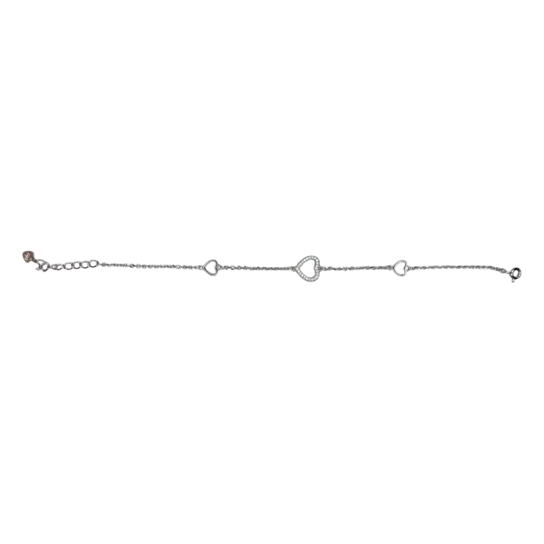 Bracciale Donna Re Mida Argento Cuori Zirconi BR-Djv-1
