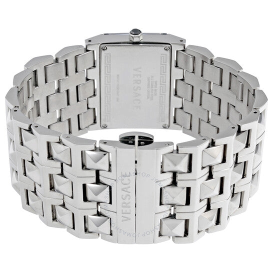 Orologio Donna Versace Acciaio Quarzo Solo Tempo Rettangolare Bracciale con Borchie
