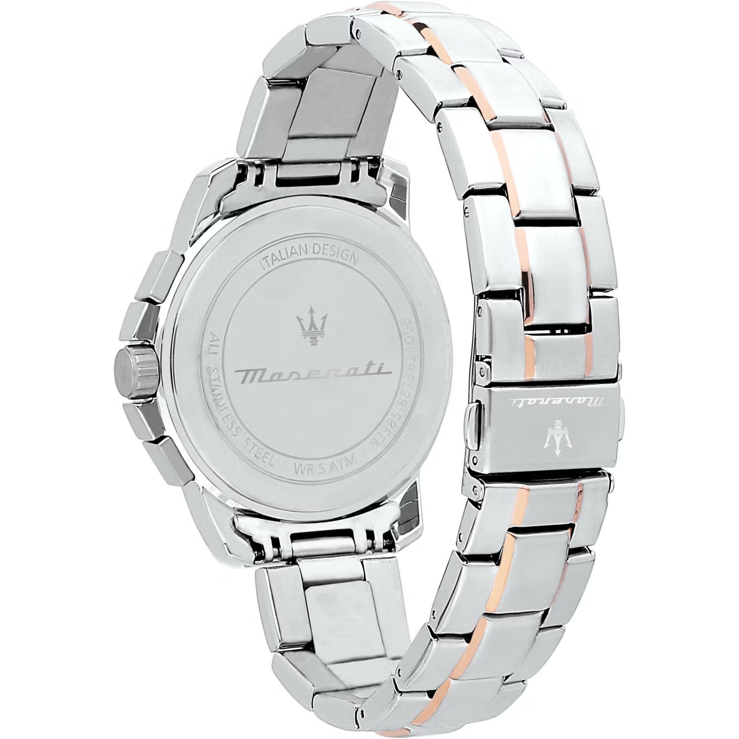 Orologio Uomo Acciaio Maserati Quarzo Cronografo Blu Rosè Data R8873621008