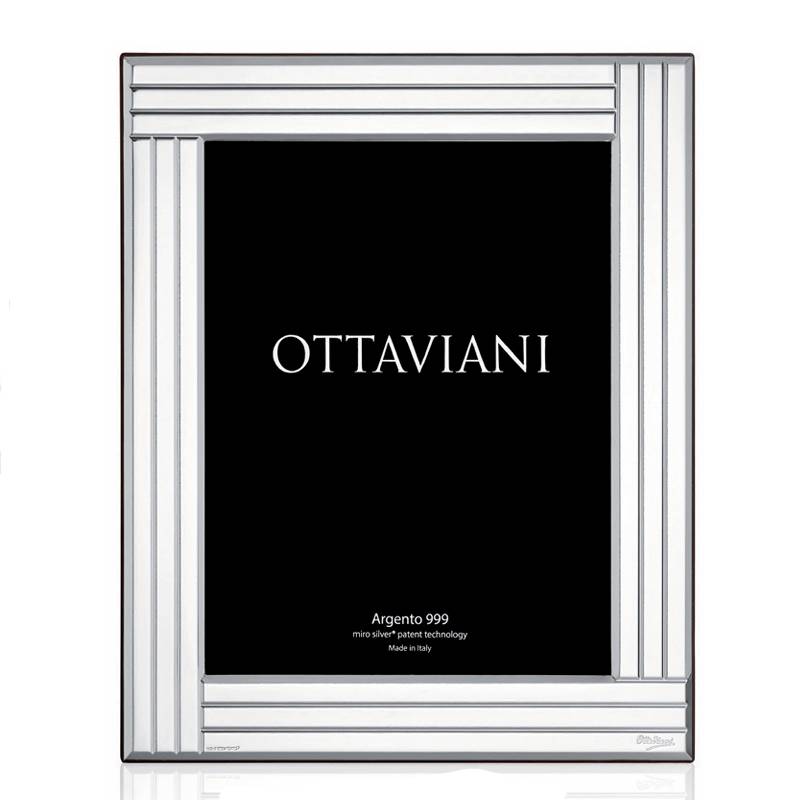 Cornice Ottaviani Argento Gessato 13x18 3017A