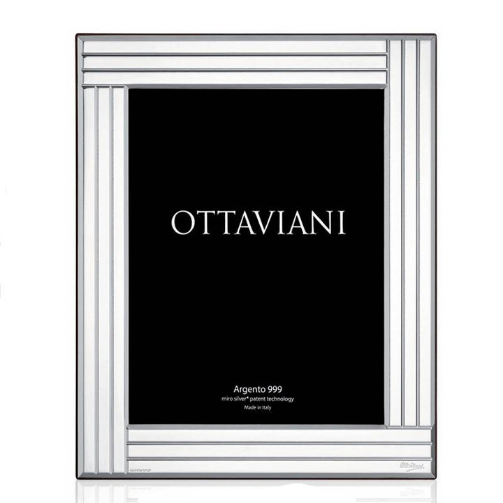 Cornice Ottaviani Argento Gessato 13x18 3017A