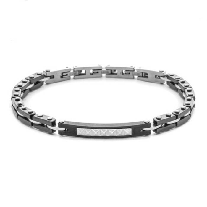 Bracciale Uomo 4US Cesare Paciotti Acciaio Lucido Nero 4UBR8480