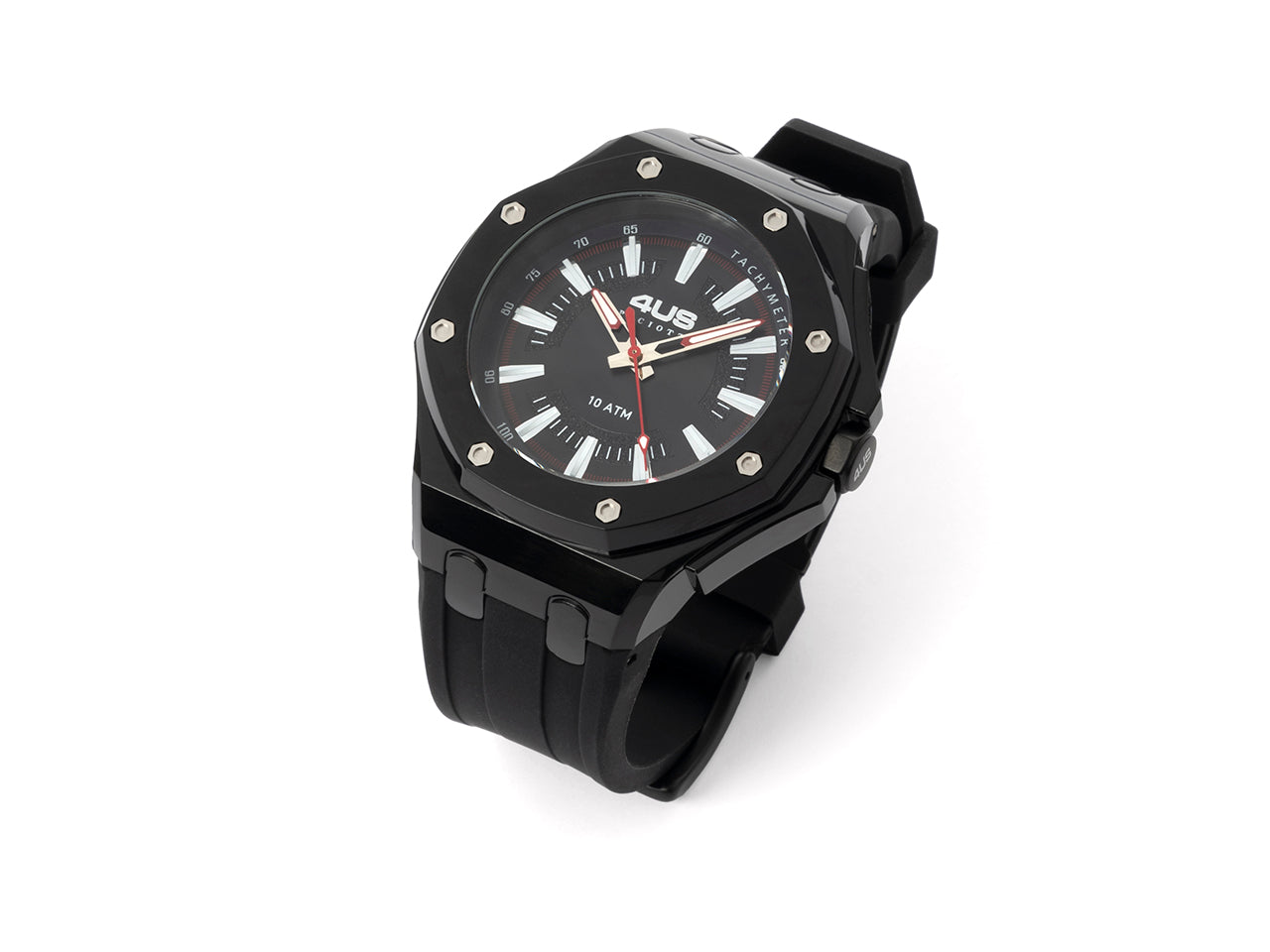 Orologio Uomo 4US Cesare Paciotti Quarzo Solo Tempo Gomma Nero T4ST414