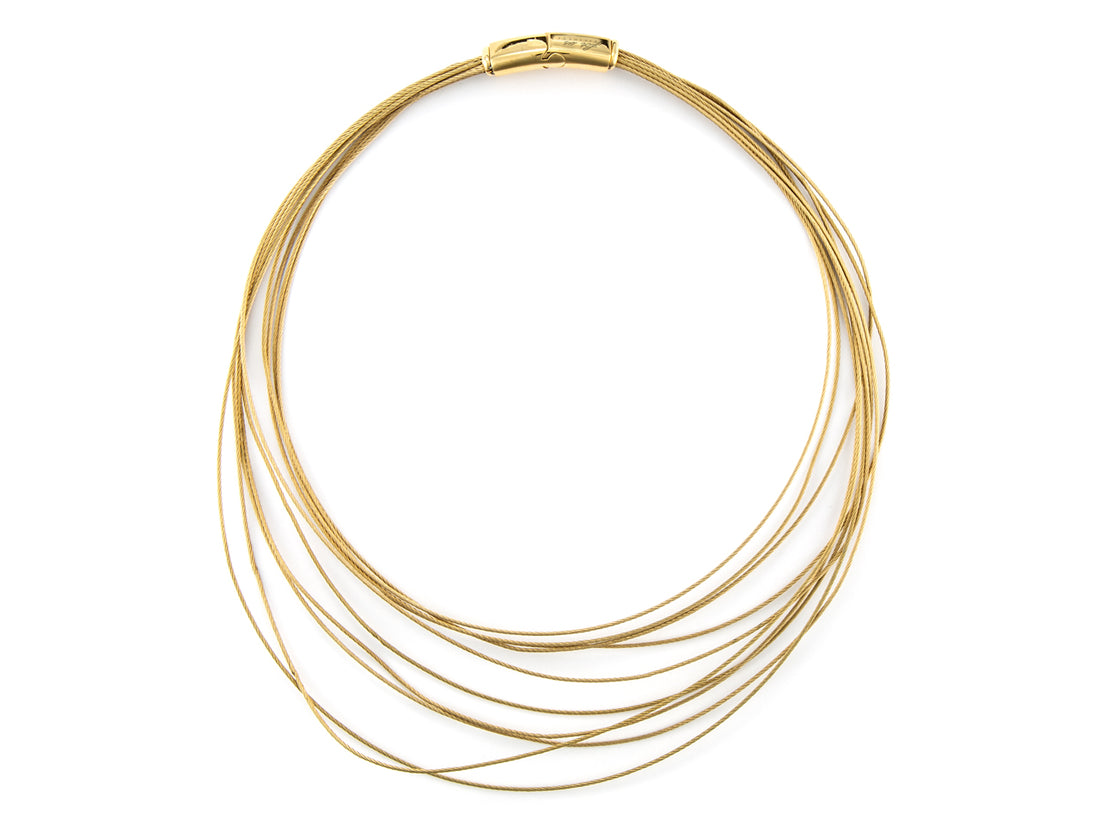 Collana Donna Acciaio dorato rigida multifilo 4US Cesare Paciotti   4UCL6681W