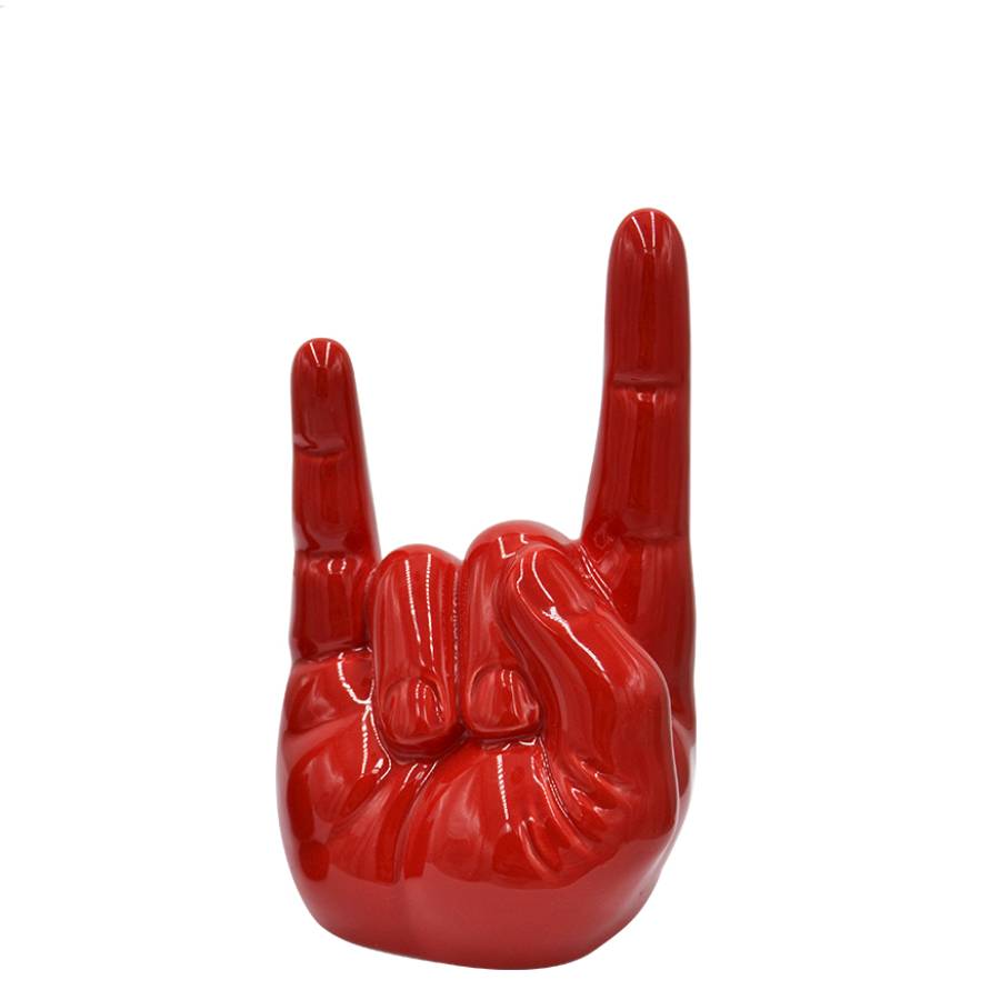 Scultura Poishome Mano Rossa Piccola Ceramica 5 cm 696-03