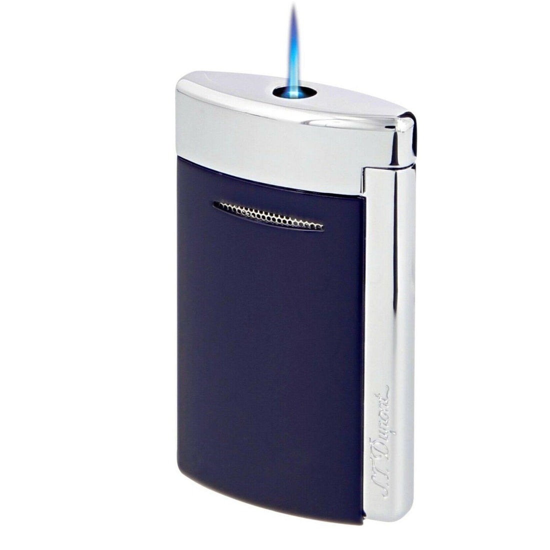 Accendino Uomo Dupont New Minijet Acciaio Smalto Blu Fiamma 010811