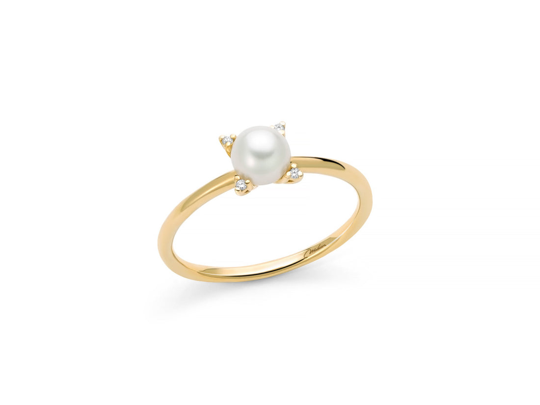 Anello Donna Miluna oro giallo 375  con Perla e diamanti PLI1688X