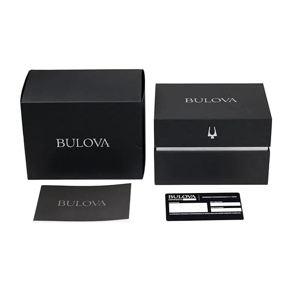Orologio Unisex Bulova Sutton Tank Madreperla Pelle Nero 96L330