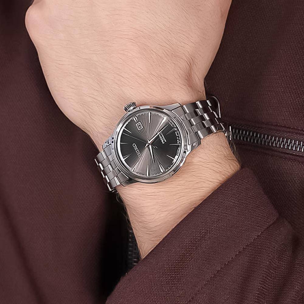 Orologio Uomo Seiko Automatico Presage Nero Cocktail Time SRPE17J1