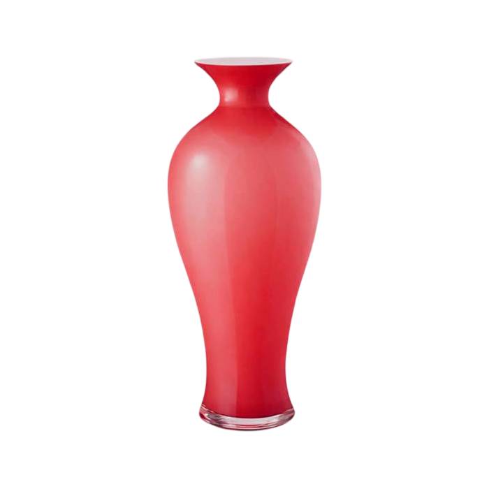 Vaso Cristallo Onlylux Aurora Opale Rosso Altezza 70 cm OL01978