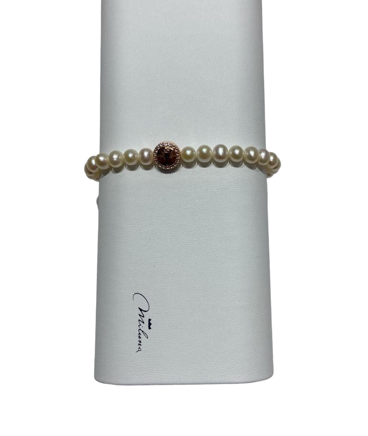 Bracciale Donna Miluna Argento 925 Miss Italia Perle Bianche sfera PBR3504R-TPZ