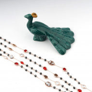 Collana Donna Cameo Italiano Argento Rosè 925 Quarzi Libellula C16-R