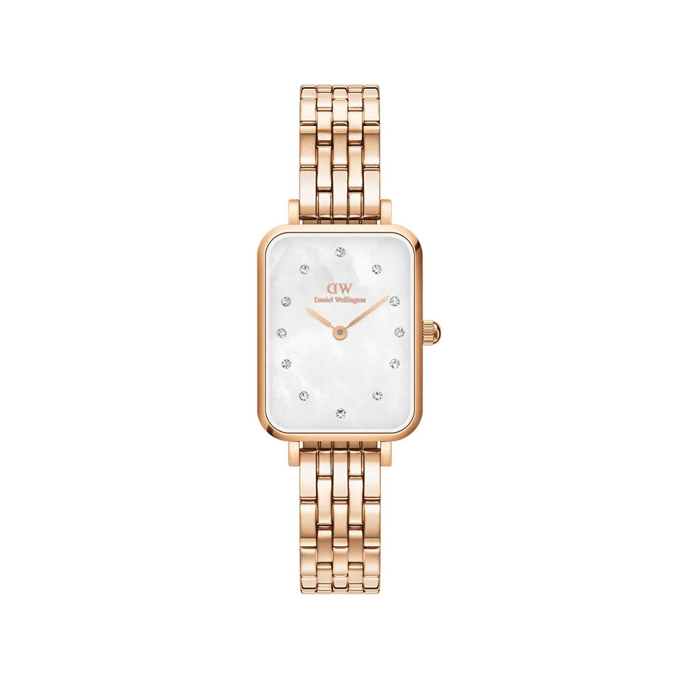 Orologio Donna Daniel Wellington Quadro Acciaio Rosè Madreperla Bianco DW00100620