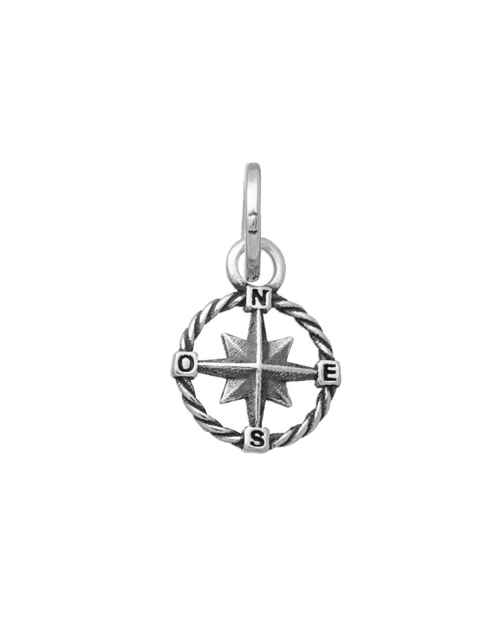 Charm Uomo Giovanni Raspini Argento 925 Mini Rosa Dei Venti Fatto A Mano 10903