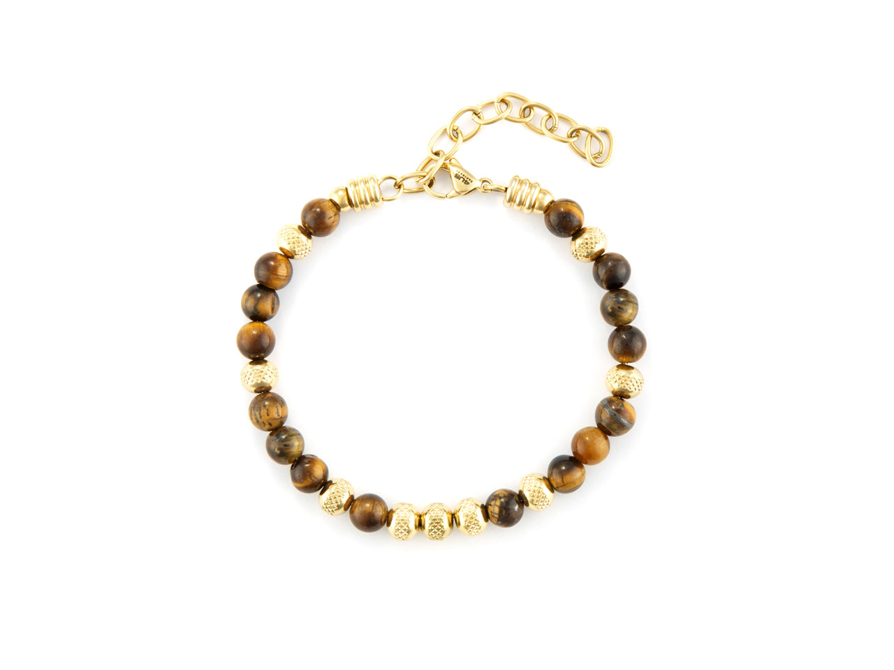 Bracciale Uomo Acciaio dorato 4US Cesare Paciotti Occhio di tigre 4UBR6759