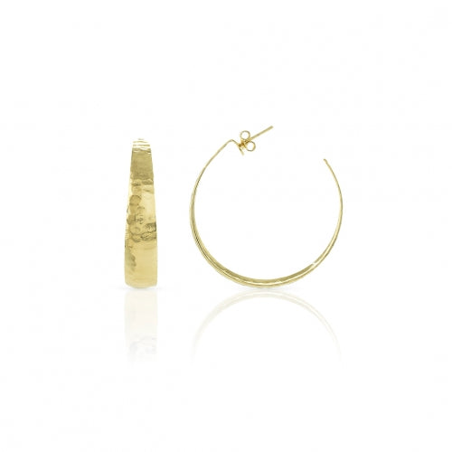 Orecchini Donna Unoaerre 1AR Bronzo Dorato Semicerchio Martellato 491292
