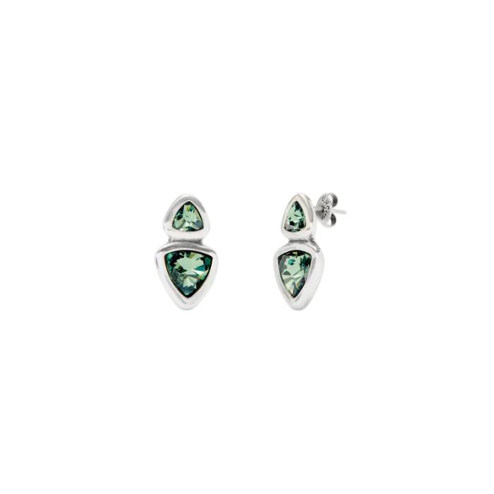 Orecchini Donna Uno De 50 Cristalli Verdi Placcati Argento PEN0982VRDMTL0U